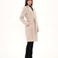 Windsor Classic Wraparound Cashmere Blend Overcoat in Nude