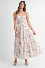 MABLE Floral Print Tiered Cami Maxi Dress - Farnelli