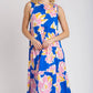 Umgee Full Size Floral Tiered Midi Tank Dress Plus Size - Farnelli