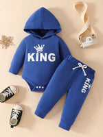 Children's Long Sleeve Bodysuit Hoodie and Pants Set - Farnelli