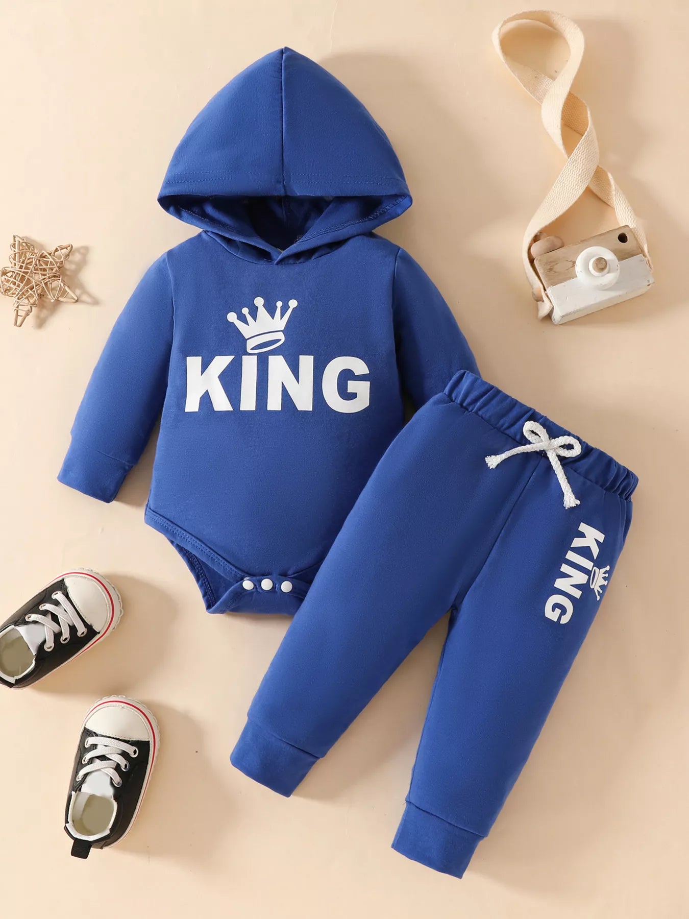 Children's Long Sleeve Bodysuit Hoodie and Pants Set - Farnelli