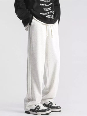 Men's Full Size Casual Loose-Fit Sweatpants with Side Stripes Plus Size - Farnelli