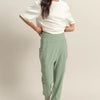 HYFVE High-Waist Pocket Detail Comfy Sweatpants - SAGE GREEN
