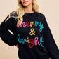 BiBi Tinsel Lettering Christmas Sweater - Farnelli