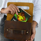 Chic Cocoa Leather Women's Clutch