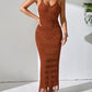 Openwork Scoop Neck Cover-Up Dress - Farnelli