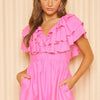 Idem Ditto Ruffled Layered Tie Back Romper - SWEET PINK