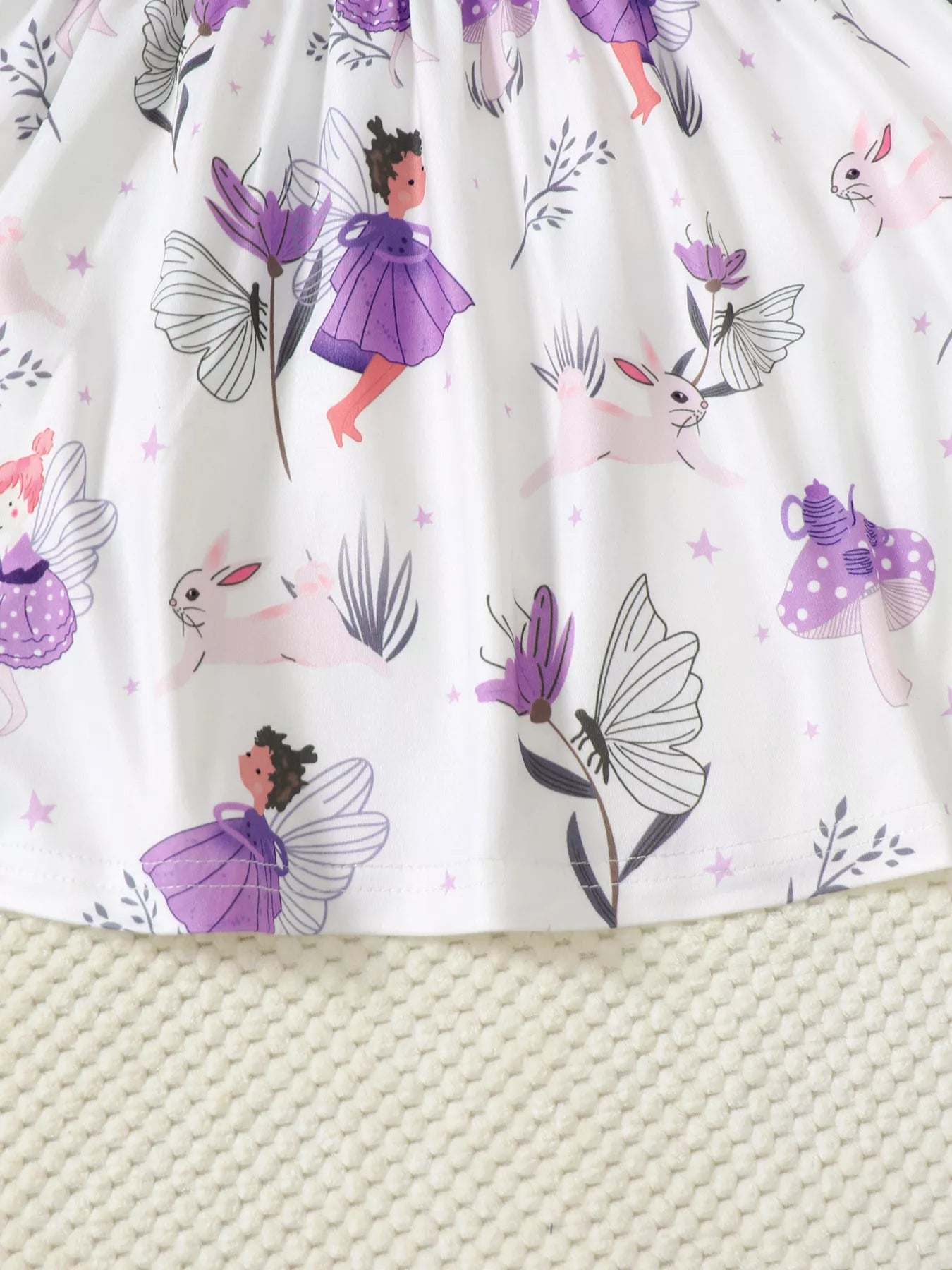 3-Piece Children's Printed Ruffle Sleeve Baby Dress - Farnelli