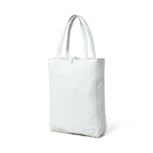 White Leather Shoulder Tote Bag