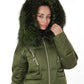 Genuine Silver Fox Fur Down Fill Coat