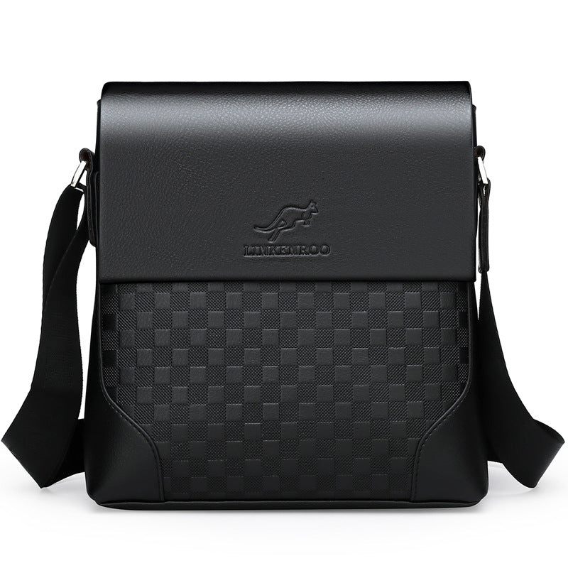 Men's Rirati Lincoln Kangaroo leather shoulder bag with soft leather finish, designed for men's business and casual use.
