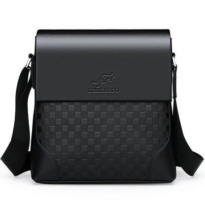 Men's Rirati Lincoln Kangaroo leather shoulder bag with soft leather finish, designed for men's business and casual use.