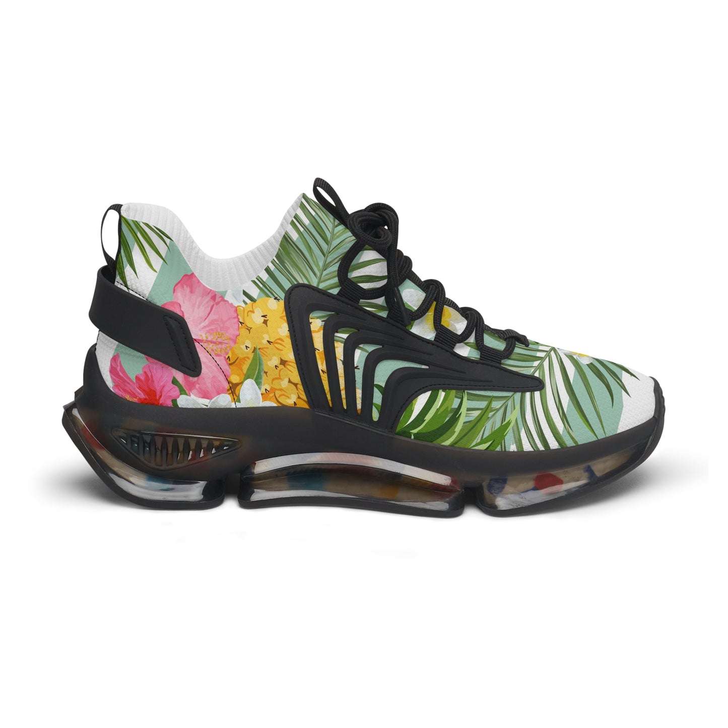 Tropical Women's Mesh Sneakers for Summer Vibes, Floral Athletic Shoes, Stylish Comfortable Sneakers, Beach Footwear, Gift for Her