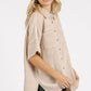Mittoshop Mineral Wash Gauze Oversized Short Sleeve Shirt - Farnelli