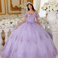 Ladivine 15701 Floral Off the Shoulder A-line Quince Ball Gown