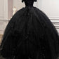 Ladivine 15702 Floral Off the Shoulder Floral Quince Ball Gown