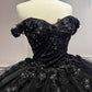 Ladivine 15702 Floral Off the Shoulder Floral Quince Ball Gown