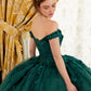 Ladivine 15702 Floral Off the Shoulder Floral Quince Ball Gown