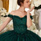 Ladivine 15704 Off the Shoulder Quinceanera Floral Ball Gown