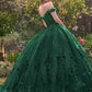 Ladivine 15704 Off the Shoulder Quinceanera Floral Ball Gown