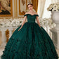 Ladivine 15704 Off the Shoulder Quinceanera Floral Ball Gown