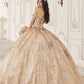 Ladivine 15712 Long Off the Shoulder Corset Poofy Quinceanera Dress