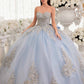 Ladivine 15715 Strapless Quinceanera Poofy A-Line Sweet 16 Gown