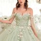 Ladivine 15716 Poofy Princess A-Line Ballgown Off Shoulder Cap Sleeve