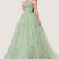 Ladivine 15718 Long Princess Layered Tulle 3D Applique Ball Gown