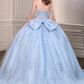 Ladivine 15735 Off the Shoulder Beaded Corset Bodice Quinceanera Ball Gown