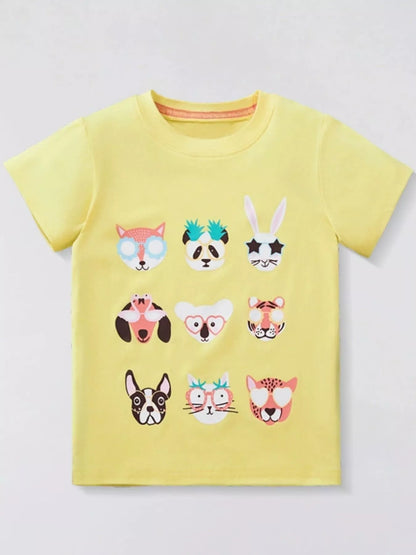 Children's Animal Crew Neck T-Shirt - Farnelli