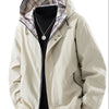 Men's Plus Size Casual Hooded Lightweight Jacket - Apricot