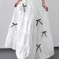 Tiered Bow Maxi Skirt - Farnelli