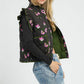 Umgee Ruffled Quilted Floral Snap Down Vest - Farnelli