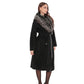 Genuine Silver Fox Cashmere Blend Coat