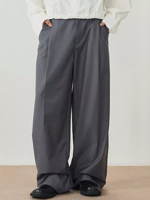 Men's Wide Leg Pleated Pants - Farnelli