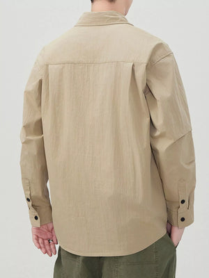 Men's Plus Size Button Up Long Sleeve Shirt - Farnelli