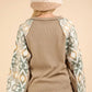 VERY J Printed Long Sleeve Round Neck Knit Top - Farnelli