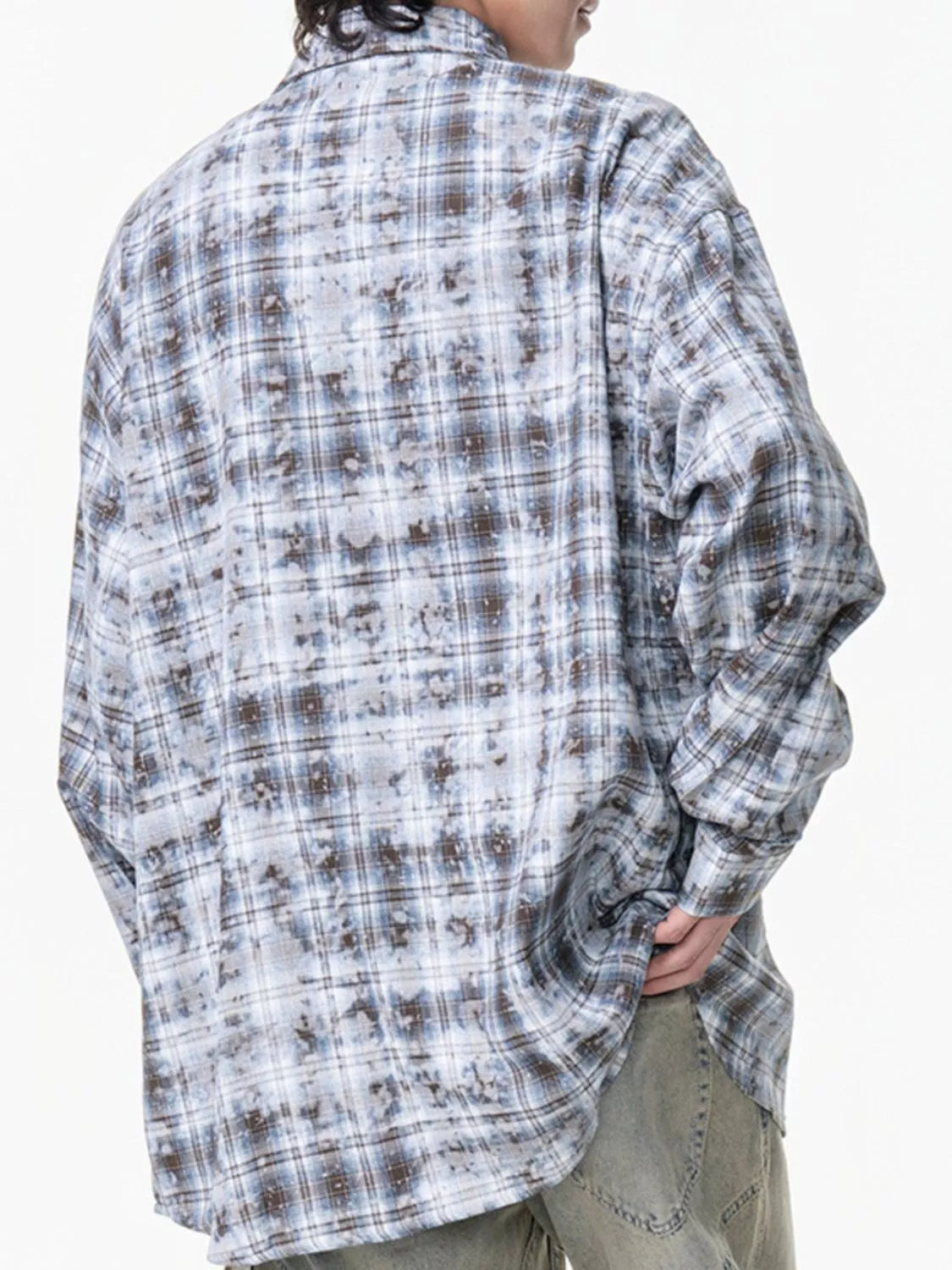 Men's Plus Size Plaid Button Up Long Sleeve Shirt - Farnelli
