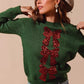 SO ME Sequins Bow Ribbon Embellished Christmas Sweater - Farnelli
