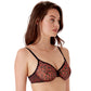Gossard Glossies Red Leopard Print Sheer Molded Bra-3