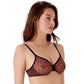 Gossard Glossies Leopard Red Printed Sheer Molded Bra-3