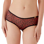 Gossard Glossies Leopard Red Printed Sheer Boy Short Panty-0