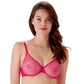 Gossard Glossies Lace Hot Pink Sheer Molded Bra-3