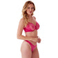 Gossard Glossies Lace Hot Pink Sheer Mesh Thong Panty-4