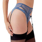 Gossard Superboost Lace Sheer Garter Belt Moonlight Blue-1