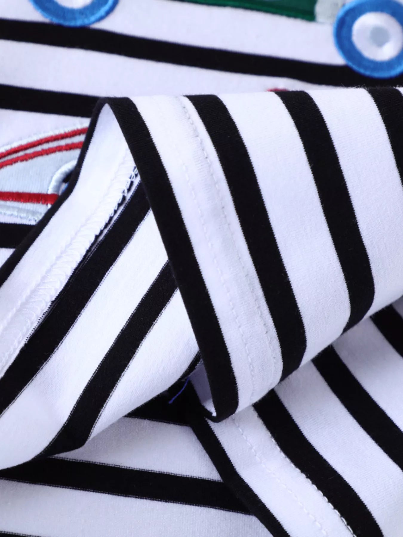 Children's Racing Car Embroidered Striped Long Sleeve T-Shirt - Farnelli