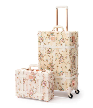 COTRUNKAGE Botanica XL Check-in Set briefcase with sturdy handles and multiple compartments for travel and organization.