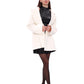 Astoria Midi Cashmere Wool Blend Coat in Ivory
