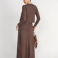 Sleeveless Ribbed Dress- Chocolate